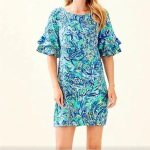Lilly Pulitzer Lula Bonnet Blue Dress Size XS